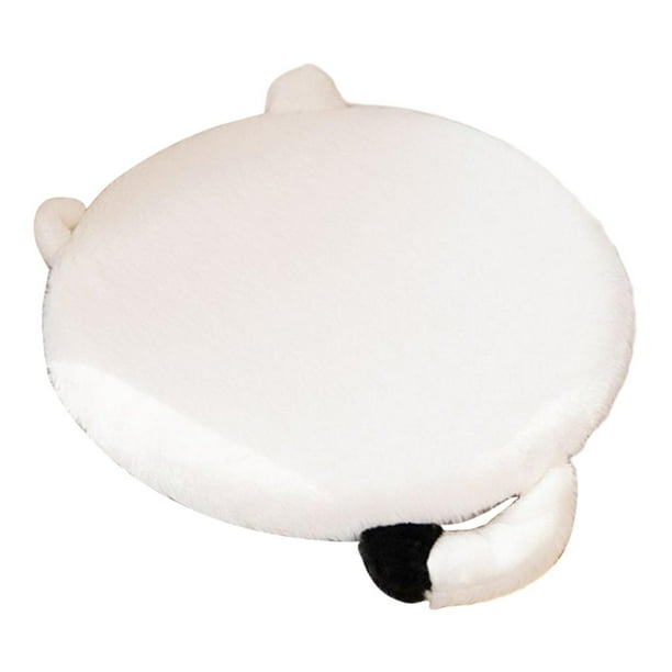 Cojín de asiento con forma de gato, portátil, versátil, con cremallera, para silla Blanco