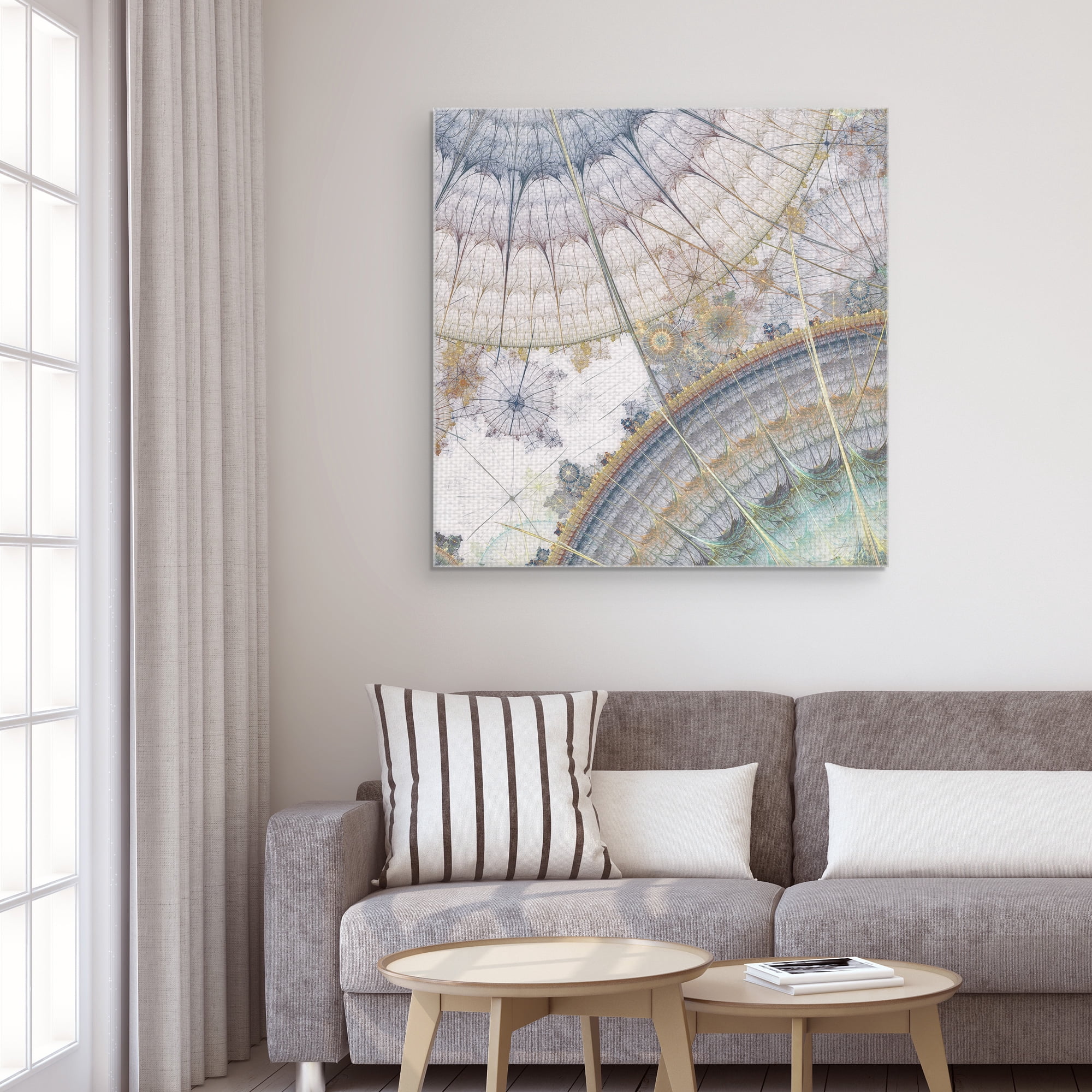 Masterpiece Art Gallery Clockworks I Intricate Abstract by James Burghardt Canvas Art Print 30" x 30"