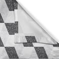thumbnail image 3 of Ambesonne Mosaic Kitchen Curtains, Abstract Rhombuses Images, 55"x36", Dark Grey and White, 3 of 3