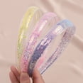 thumbnail image 4 of Hair Ornament Hair Accessories Sparkly Sequin Hair Hoops Transparent Hair Band Quicksand Headbands Glitter PURPLE, 4 of 8