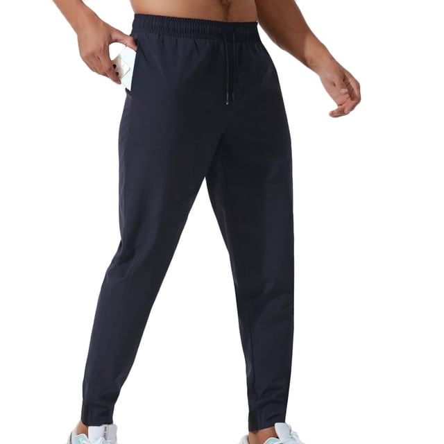 Teissuly Pantalon de Jogging Décontracté pour Hommes Léger Séchage Rapide Randonnée Course Entraînement Extérieur avec Poches Zippées