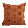 thumbnail image 2 of Xihbxyly Fundas de Almohada Navideñas, Diseño de Reno y Copos de Nieve Multicolor, Felpa Suave, Decoración Navideña, Accesorio Acogedor para Sofá o Cama, Idea de Regalo Única, Funda de 45 X 45 Cm., 2 of 6