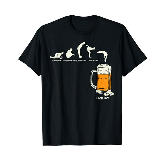 Monday To Friday Beer Funny Work Week Drinking Team Gift T-Shirt