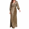 thumbnail image 1 of Pompotops Robe Sans Manches Unie pour Femmes, Robe Aguichant à Col en V en Solde, 1 of 5