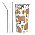 thumbnail image 1 of Vaso de acero inoxidable con tapa y diseño de capibaras, de 20 oz, portátil, para viaje, 1 of 7