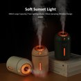 thumbnail image 4 of leyfeng Mini humidificador, luz de puesta de sol, uso doméstico, dormitorio, escritorio, recargable, humidificación silenciosa, lámpara de noche más fresca, 4 of 8
