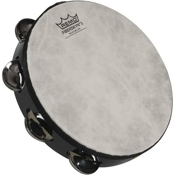 Remo 8 inch Fiberskyn Tambourine (Single Jingle; Black; Teen/Adult)