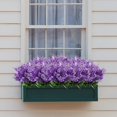 thumbnail image 3 of Sinhoon 4Pcs Artificial Hyacinth Flowers Fake Wisteria Flowers UV Resistant Silk Flowers Floral Arrangements for Home Wedding Party Garden Porch Hotel Outdoor Cemetery Decor Deep Purple, 3 of 9