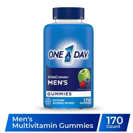 One A Day Men's VitaCraves Gummies, Multivitamins for Men, 170 Count
