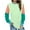 Green, variant on Jalioing Women's Long Sleeve T Shirt Fashion Color Block Crew Neck Pullover Tee Casual Loose Spring Shirts Tops