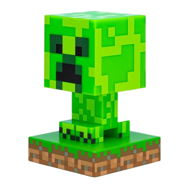 Lámpara 3D Paladone Minecraft Creeper Verde Luz Nocturna para Jugadores
