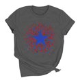 thumbnail image 4 of Short Sleeve USA Patriotic Shirts for Women 4th of July America Stars Stripes Flag Graphic Tops Summer Tee, 4 of 6