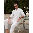 thumbnail image 2 of Camisa de hombre con botones, camisas casuales, camisa de verano de corte regular, 2 of 5