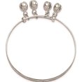 thumbnail image 3 of Sterling Silver D/C & Textured Bell Petite Expandable Bangle (6 X 5) Made In India qg2820, 3 of 5