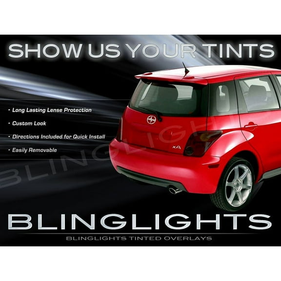 For The 2004 2005 2006 Scion xA Tinted Smoked Protection Overlays for Taillamps Taillights Tail Lamps Lights