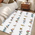 thumbnail image 4 of Cute Birds Area Rugs 2.7'x5', Washable Small Throw Rugs for Kitchen Bedroom, Funny Snowflake Wire Sparrow Indoor Outdoor Rug Non-Slip Low Pile Carpet Runner Reversible Floor Mats, 4 of 8