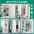 thumbnail image 4 of Metal Locker,Steel Wardrobe Storage Cabinets with Lock Door,Clothing Coat Storage Freestanding for Office, Home, School, Employee,Gym,Fire Department (White), 4 of 8
