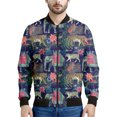 thumbnail image 3 of Chaqueta con cremallera y estampado 3D de elefante tribal para hombre, sudadera con estampado de animales, chaquetas holgadas de calle para primavera y otoño, abrigos de manga larga, 3 of 5