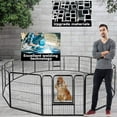 thumbnail image 4 of Heavy Duty Pet Playpen 16 Panels 40" Folding Metal Dog Exercise Pen Extra Large Indoor Outdoor Dog Fence with Door Dog Crate Cage Kennel Pet Enclosure for Small-Large Animal, 4 of 7