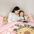 thumbnail image 5 of Castle Fairy Cartoon Animal Twin Comforter Sets for Children,Geometric Plaid Bedding Set, 5 of 8