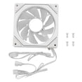 thumbnail image 2 of Chassis Cooling Fan, Computer Cooling Fan High Airflow ARGB PWM 650-1600RPM  for CPU Cooler Positive Fan Blade, Black,Positive Fan Blade, White,Reverse Fan Blade, Black,Reverse Fan, 2 of 7