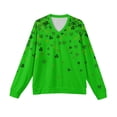 thumbnail image 5 of Men's V-neck Long-sleeved Ribbed Knit Pullover Light Green B S, 5 of 5
