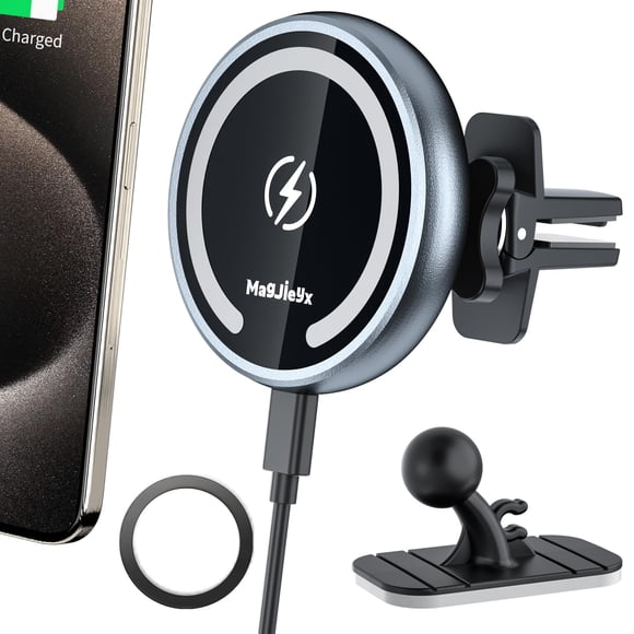 Cargador de coche inalámbrico de carga rápida magnética para iPhone Magsafe