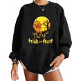 thumbnail image 1 of Pullovers d'Halloween pour Femmes Manches Longues Chandails en Molleton Squelette Drôle Citrouille, 1 of 5