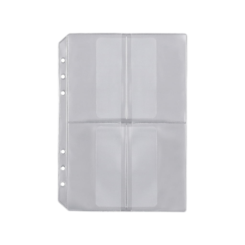 QUSENLON 10 Pieces A5 Binder A6 Binder Cover Clear PVC Zipper Binder