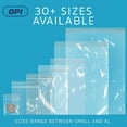 thumbnail image 7 of GPI 13” x 18” Reclosable Ziplock Bag 2 Mil Jumbo Clear Zipper Bags for Household & Packaging,1000-Pack, 7 of 7