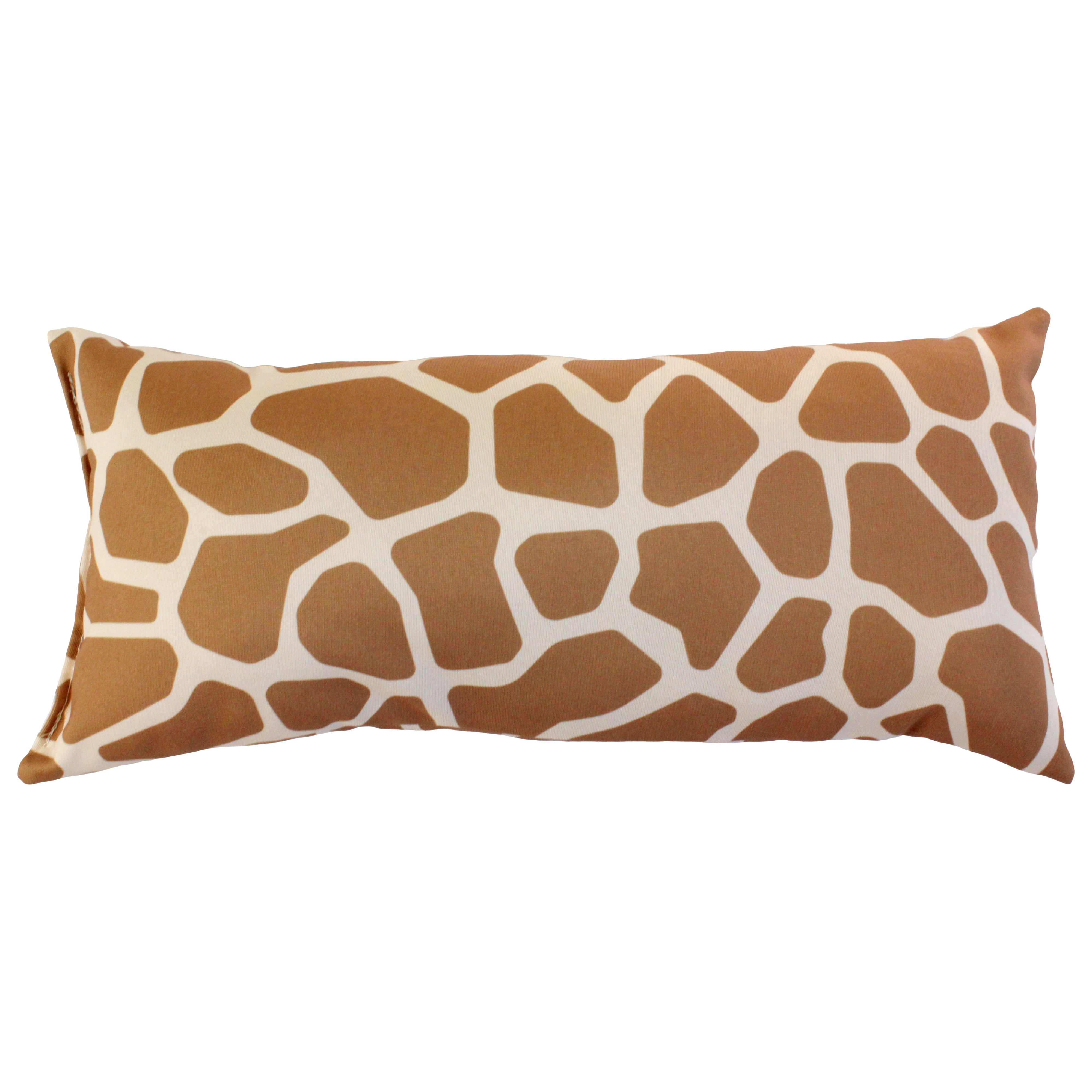 Everything Comfy Giraffe Print Decorative Pillow, 16x6 Inch, Light Brown,