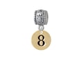 thumbnail image 1 of Gold Tone Disc 1/2'' Number - 8 - Abide With Me Charm Bead, 1 of 1