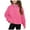 Hot Pink Half Zip f5, variant on Sweatshirts For Girls Toddler Quarter Zip Girls' 1/4 Zipper Sweatshirts Casual Oversized Long Sleeve Pullover Tops Cute Half Zipper Sweater