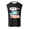 thumbnail image 5 of Beach Tank Tops for Men Sun Salt Sand Graphic Casual Crewneck Sleeveless Shirt Hawaii Tropical Vacation Tops, 5 of 5