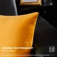 thumbnail image 5 of Deconovo Pack of 2 Cozy Velvet Decorative Throw Pillow Covers Square Cushion Covers for Bed Couch Sofa Bench, Gold Yellow, 22 x 22 inch, 5 of 8