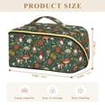 thumbnail image 4 of FORMRS Makeup Bag Travel Cosmetic Organizer for Women Fold Flat Zipper Pouch with Handle, Forest Mushroom Pattern, 4 of 8