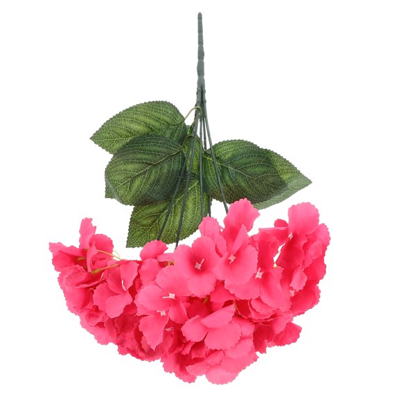 FOMIYES Artificial Faux Hydrangea Bouquet Rosy Home Decor 1 Piece for Indoor Decoration