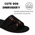 thumbnail image 3 of Knivor Cute Animal Slippers for Women Dachshund Sausage Dog Embroidered Corduroy Open Back House Slippers Warm Non Slip Cozy Indoor Bedroom Slide Slippers, 3 of 9