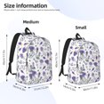 thumbnail image 3 of Yiaed Lavender Bicycle Print Backpack, Premium Laptop Backpack, Travel Backpack for Women, Lightweight Backpacks, Comfortable Back Pack-Small, 3 of 7