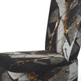 thumbnail image 4 of Designart "Ebony Geode Abstraction III" Black Marble Upholstered Accent Chair - Modern Arm Chair For Living Room, 4 of 7