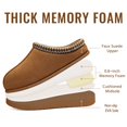thumbnail image 4 of Litfun Memory Foam Slippers for Women Men Cozy Warm House Shoes Indoor and Outdoor, Khaki, 4 of 7