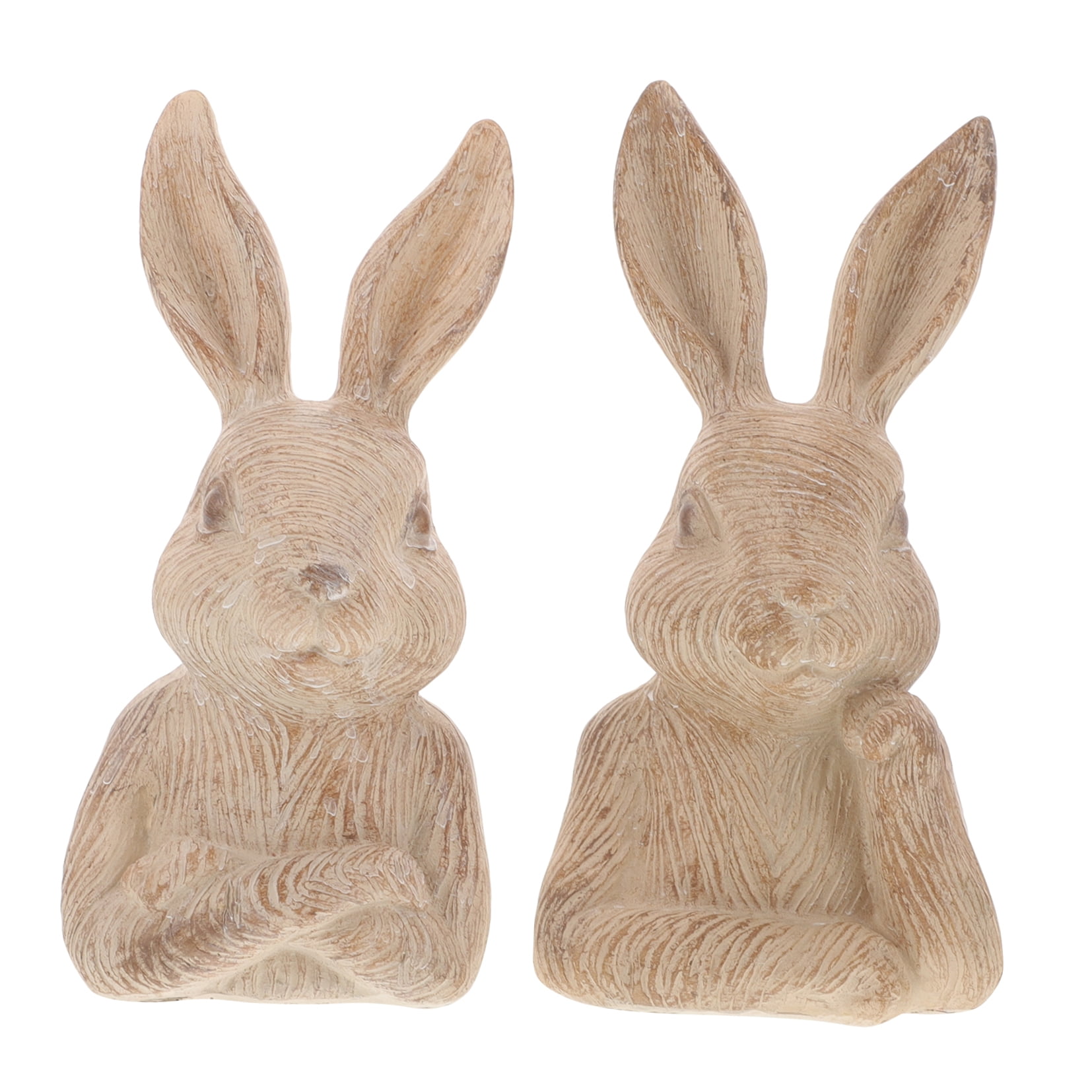 unbranded 4 pcs  Resin Easter Rabbit Model Small Easter Bunny Figurine Rabbit Adornment Bonsai Decor