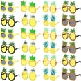 thumbnail image 1 of Gafas de sol Kanayu Pineapple Luau Party Tropical, 24 pares, 1 of 6