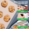 thumbnail image 5 of Nutrichef Silicone Baking Mats - 2 Non-stick Food-Grade Reusable Silicone Mats - Perfect for Half Baking Pans 16.5 x 11.6 IN - Oven-Safe Up to 480 Degrees F - Safe for Ovens & Dishwashers - Grey, 5 of 7