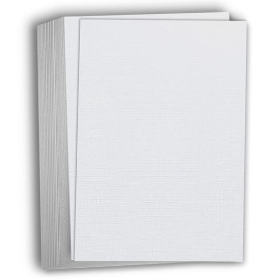 Hamilco Resume Linen Textured Cardstock Paper 8 1/2 x 11" Blank Thick Heavy Weight 80 lb Cover Card Stock for Printer - 50 Pack Gray