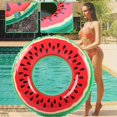 thumbnail image 2 of Bouée Gonflable Pastèque, Cercle Flottant Gonflable pour Piscine, 2 of 5