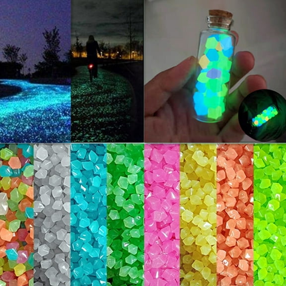 Glow in The Dark Rocks, Glowing Pebbles Fish Tank Rocks - Indoor/Outdoor Yard Decor