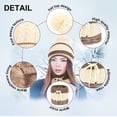 thumbnail image 3 of GRNSHTS Fleece Lined Womens Beanie Knit Hat, Winter Scarf Mask Set,Girls Warm Hat Earmuffs Cap with Pom, 3 of 7