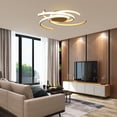 thumbnail image 4 of 22" Modern Geometric Dimmable LED Flush Mount Light Ceiling Light with Remote Control Matte White, 4 of 6