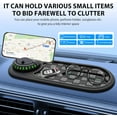 thumbnail image 2 of Multi-Function Car Anti-Slip Mat Dashboard Organizer: 360° Rotatable Phone Holder + Storage Compartments + Privacy Parking Number Plate, 2 of 4